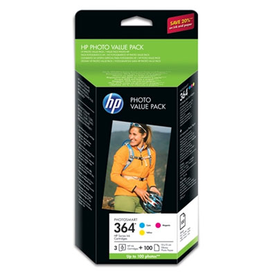 Pack �conomique photo HP 364 encre et papier