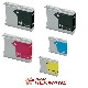 Pack 5 cartouches d'encre compatible Brother Noire et couleurs LC1000