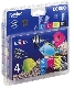 Pack 4 cartouches encre Brother Noire et Couleur LC1000
