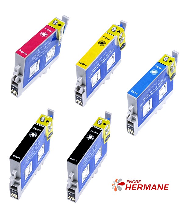 Pack de 5 Cartouches compatible T0711 T0712 T0713 T0714 Nouvelle Génération