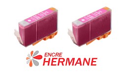 Lot de 2 cartouches compatible Canon BCI 3 Magenta