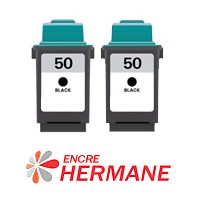 Lot de 2 cartouches encre générique Lexmark 17G0050 N°50 Noire