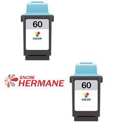 Lot de 2 cartouches générique Lexmark 17G0060 N°60 Couleur