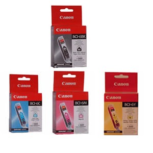 Lot cartouche encre Canon Noire et couleur  BCI 6 