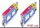 Lot de 2 cartouches  compatible Epson T0553 Magenta