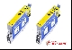 Lot de 2 cartouches  compatible Epson T0554 Jaune