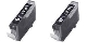 Lot de 2 Cartouches compatible Canon CLI 8BK Noire