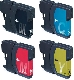 Lot de 4 Cartouches compatible Brother LC1100 LC980 Noire et couleur