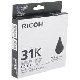 Cartouche Gel Ricoh GC 31K Noire