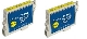 Lot de 2 cartouches compatible Epson T0444  jaune