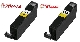 Lot de 2 cartouches compatible Jaune CANON CLI-526 Y