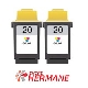 Lot de 2 cartouches générique Lexmark 15M0120 N°20 couleur 