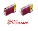 Lot de 2 cartouches compatible Canon BCI 6 Photo Magenta