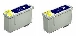 Lot 2 cartouches Compatible Epson S020093 Noire 